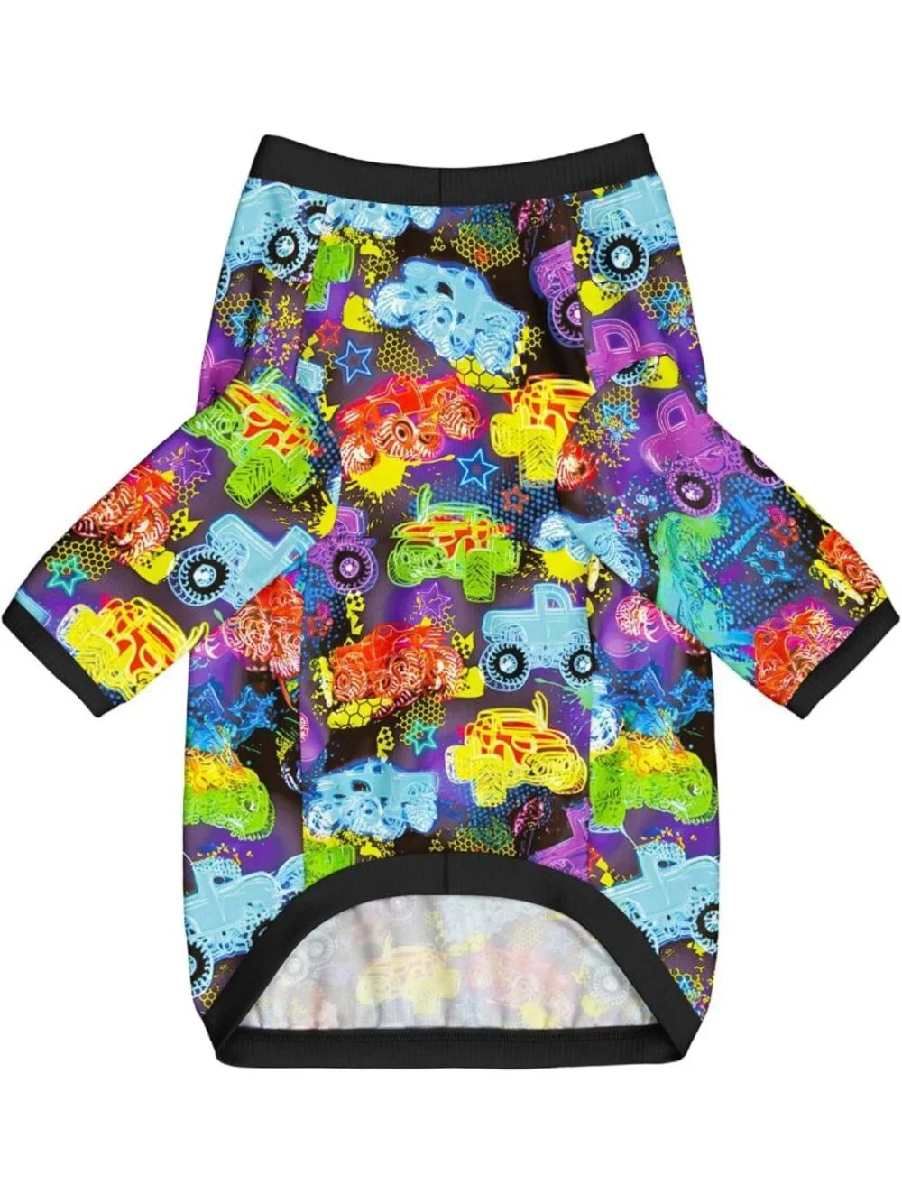 Monster Truck Pattern Dog T-Shirt | Soft Pajamas for Large Dogs | 2XL Pet